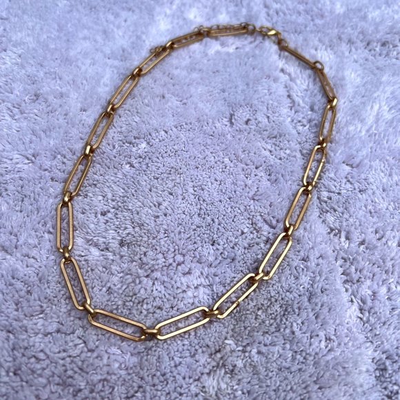 Necklace, SUGARFIX by BaubleBar Link Chain Gold Necklace NWOT - Picture 2 of 6